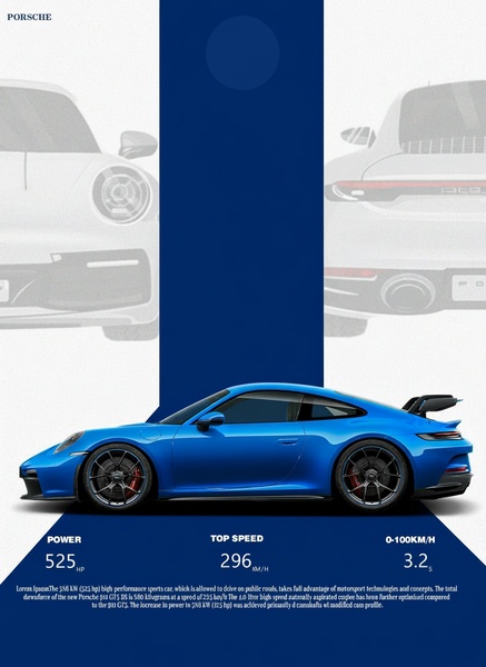 sports car, performance car, luxury car, coupe, high performance vehicle, product launch, brand awareness, minimalist, bold, luxurious, blue, neutral